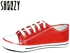 Shoozy Lace Up Glitter Sneakers - Red