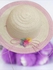 Children Girls Summer Sunscreen Boater Hat Weave Beach Hat-29 Cm