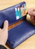 غطاء حماية بتصميم محفظة لهاتف أبل آيفون 7 أزرق
