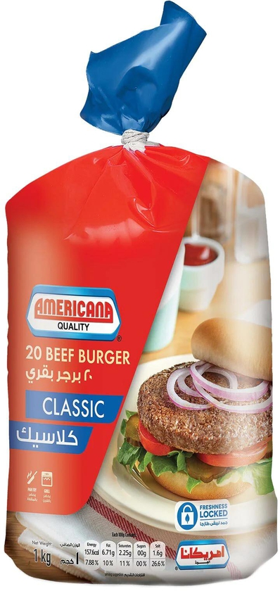 Americana 20 beef burger classic 1 Kg