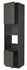 METOD Hi cb f oven/micro w 2 drs/shelves, black/Voxtorp dark grey, 60x60x240 cm - IKEA