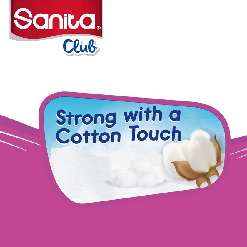 Sanita Club Toilet Tissue Embossed-Pack Of 10 Rolls,2 Ply- Babystore.ae