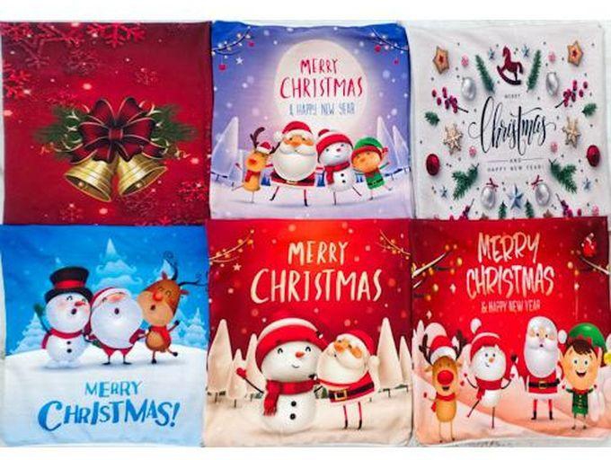 Christmas Printed Cushion Covers 6 Pieces