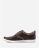 Ceoxer Textured Leather Accent Shoes - Brown
