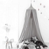 UNIVERSAL 240cm Canopy Bed Netting Mosquito Bedding Net Baby Kids Play Tents Cotton Linen Grey
