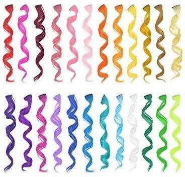 24-Piece Extension Wave Curly Hair Clip Set Multicolour 18inch