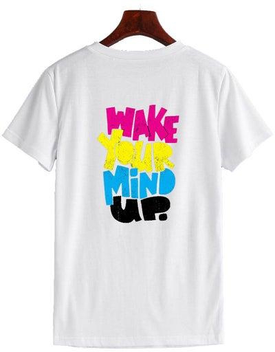 FORZA RAGAZZI Graphic Short Sleeve White T-Shirt Wake Up