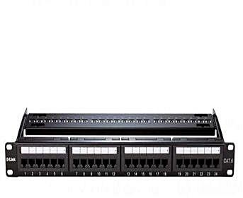 D-Link NPP-6A2BLK241 - 24 Port Cat6A Shielded Fully Loaded Punch Down Patch Panel- Keystone Type with Shutter -1U- Black Colour
