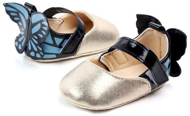 Butterfly Baby Girl Shoes- Gold
