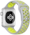 Apple Watch Series 2 - 38mm Silver Aluminum Case with Flat Silver/Volt Nike Sport Band, OS 3 - MNYP2
