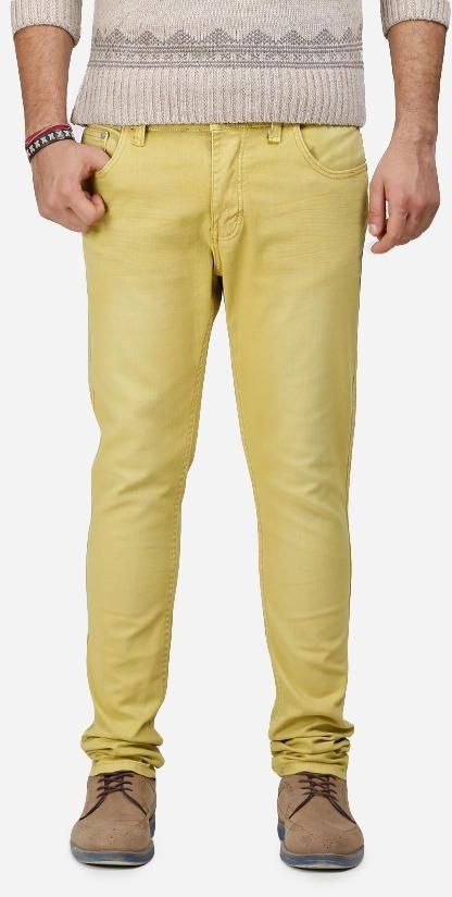 Ravin Washed Straight Jeans - Pastel Yellow
