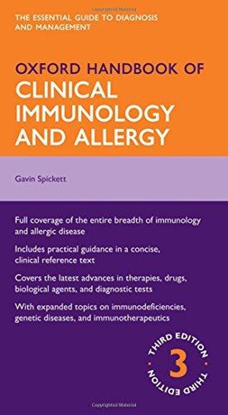 Oxford University Press Oxford Handbook of Clinical Immunology and Allergy ,Ed. :3