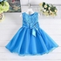 Generic Girls First Communion Dresses Cake Gown Children Frocks Baby Wedding Dress Princess Costume -Dark Blue