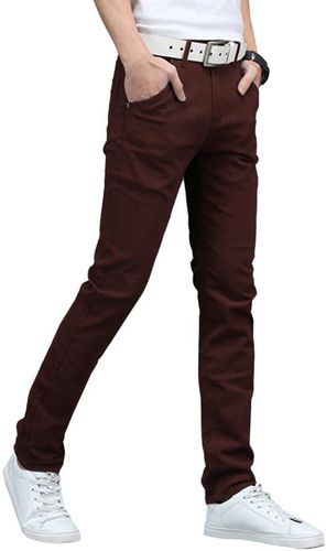 Kime Men Cotton Elastic Chinos Pants [M10914] - 8 Sizes (3 Colors)
