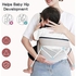 FC22 Baby Sling Carrier, Adjustable Baby Holder Carrier, Baby Half Wrapped Sling Hip Carrier, One Shoulder Labor-Saving, Natural Cotton with Breathable Mesh Fabric for Newborn to Toddler (Grey)