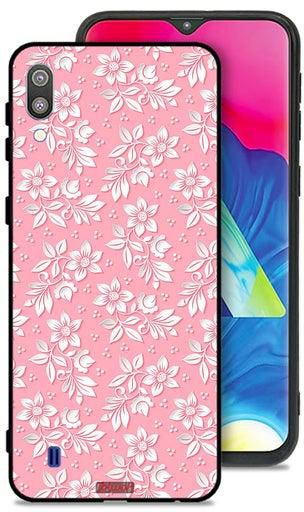 Samsung Galaxy M10 Protective Case Cover Flowers Background Pattern