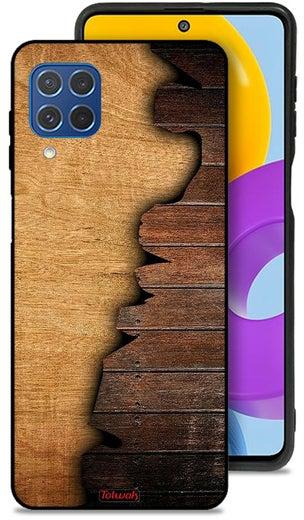 Samsung Galaxy F62 Protective Case Cover Vintage Wood Pattern