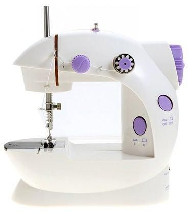 Double Thread 2-Speed Mini Sewing Machine أبيض