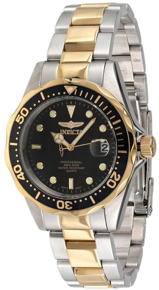 Invicta Pro Diver Men's Black Dial Stainless Steel Band Watch - INVICTA-8934