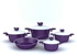 Lazord Granite Pro Cookware Set - 9 Pcs - Purple