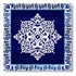 Decorative Wall Poster With Frame Blue/White 15x15centimeter