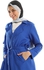 Set Of Off-White Sleeveless Blouse With Blue Long Cardigan