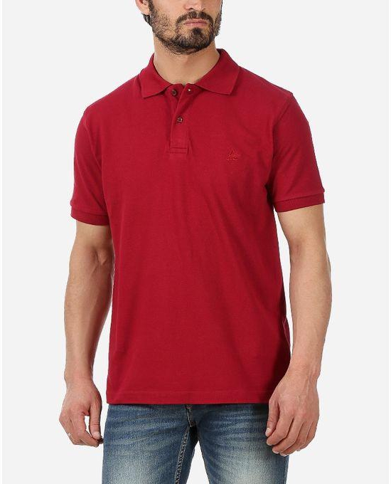 Andora Solid Polo Shirt Regular Fit - Burgundy