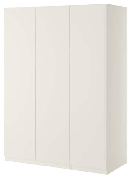PAX / FORSAND دولاب ملابس, أبيض/أبيض, ‎150x60x201 سم‏ - IKEA