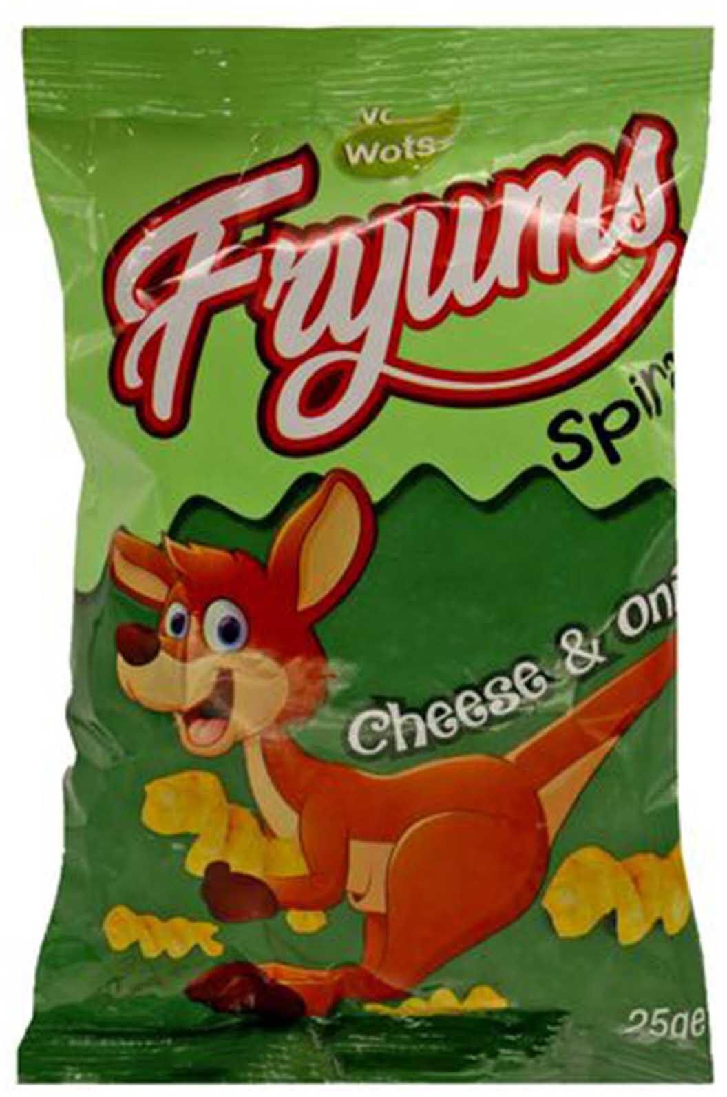 Wots Fryums Cheese And Onion Spirals 25g
