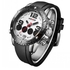 WEIDE 3405 Men's PU Quartz Watch Digital Double IP Show Sports Watch Back Light Waterproof-Black