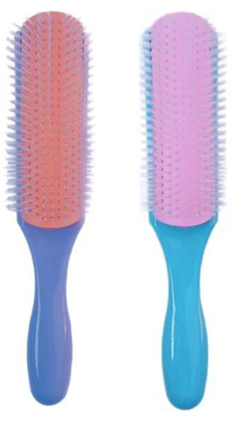 Curly Hair Brush-Purple-Orange + Pink- Light Blue - 2 Pieces