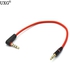 90 Degree Angled Short 4 Pole 3.5mm To 3.5mm Audio Cable Plug Jack 3.5 Male To Male Car Sound Wire Headphone For Phones 20/120cm