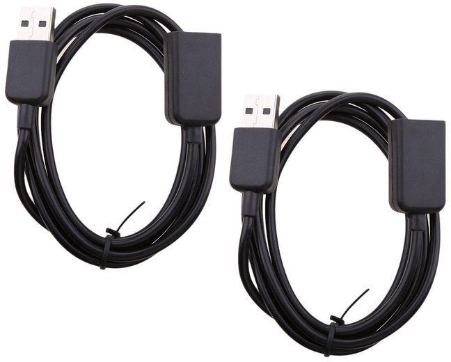 2Pack USB Cable Power Charge Data Lead Cradle For GPS Sport Watch