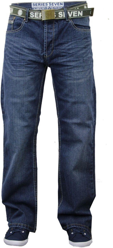 لويالتي اند فيث بنطلون جينز رجالي قصة قصيرة ، مقاس 36 US ، ازرق ، L603547A