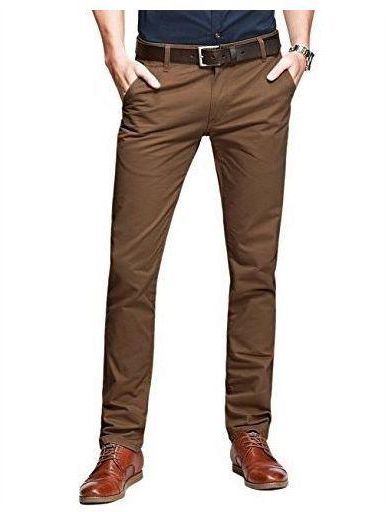 Soft Khaki Pants - Brown - Slim Fit