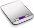 Stainless Steel Digital Kitchen Scale Silver 14 x 18 x 1.5cm
