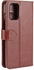 حصان جامح تكس البنية جلد غلاف الهاتف مع فتحة لبطاقة الائتمان وحامل ل سامسونج Galaxy S20 Plus / S11