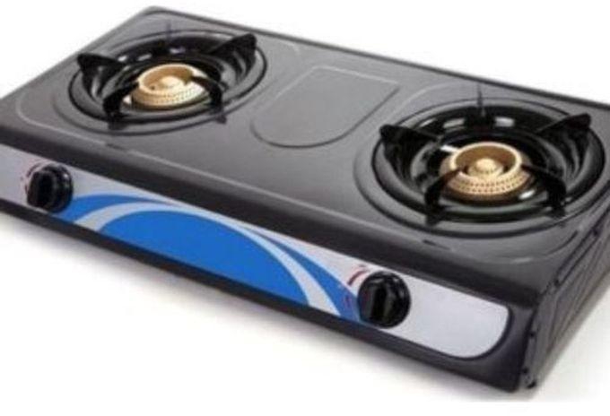Table Top Double Burner Gas Cooker WITH Auto Ignition-BLACK