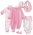 New Born 8 In 1 Pieces Arrival Wears For Girl