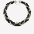 Luxury Silver Color & Black hollow out weave simple Necklace