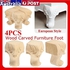 Universal 4Pcs/Set European Style Wood Carved Furniture Foot Leg For Cabinet Sofa Chair
