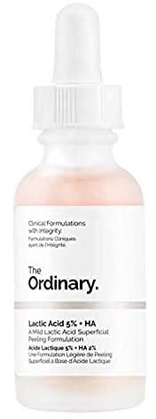 The Ordinary Lactic Acid 5 Percent with HA (Hyaluronic Acid) (A brightening, exfoliating formula with extra hydration)