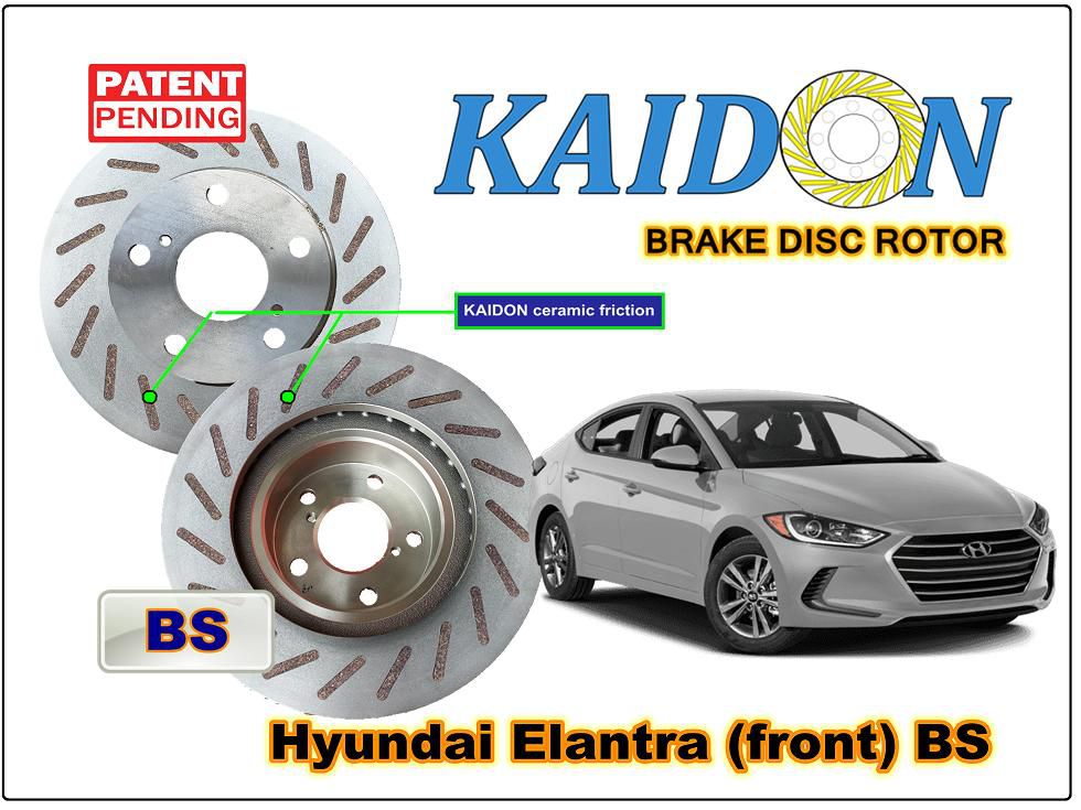 Kaidon-Brake Hyundai Elantra Disc Brake Rotor (Front) type "BS" spec