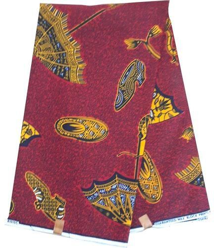 Ankara Shoe & Umbrella Pattern Design High Quality African Print Wax Traditional Wrapper Native Fashion Fabric - Multicolour