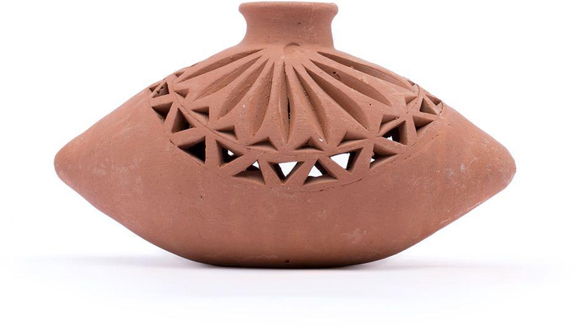 Handmade Table Top Pottery with Cut-Out Design