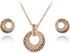 Zia Jewels 18K Gold Plated Oval Mystic Jewelry Set