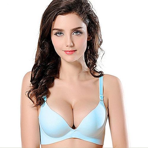 Generic Women Wirefree Seamless Thin 3/4 Cup Pushup Detachable Strap Bra,  Size: 70A (Blue) price from jumia in Kenya - Yaoota!