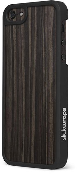 Slickwraps Case Wood Series Gold Flake Ebony for iPhone 5 / 5S