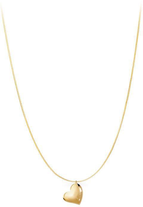 Aiwanto Necklace Neck Chain With Heart Shape Pendant Elegant Gold Necklace Beautiful Gift Womens Girls Necklace