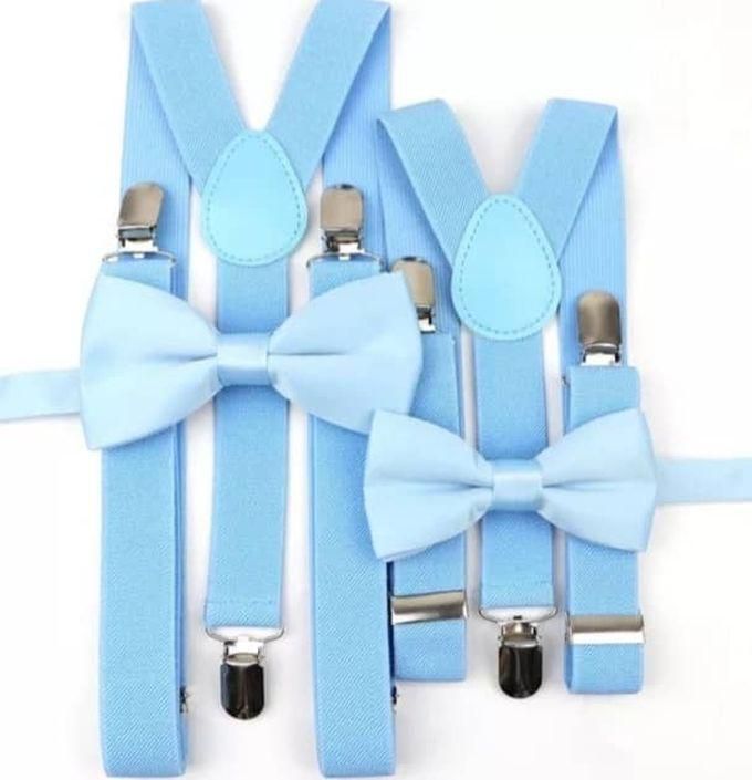 Children Exclusive Bow Tie With Suspender- Blue